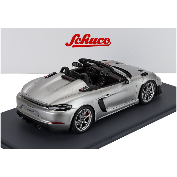 SCHUCO PORSCHE 718 (982) SPIDER RS CABRIOLET OPEN 2023 - SILVER 1/18