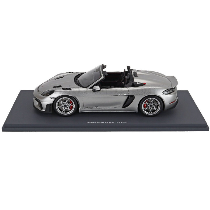 SCHUCO PORSCHE 718 (982) SPIDER RS CABRIOLET OPEN 2023 - SILVER 1/18