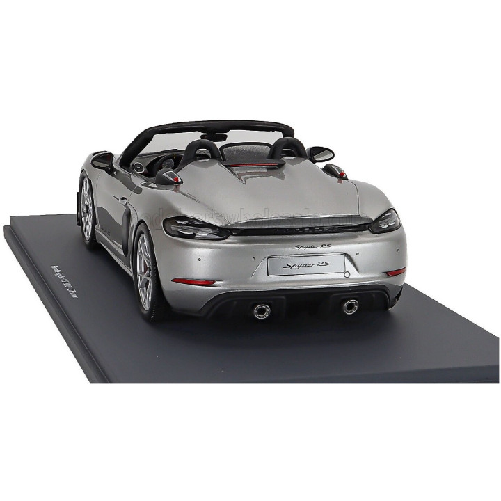 SCHUCO PORSCHE 718 (982) SPIDER RS CABRIOLET OPEN 2023 - SILVER 1/18