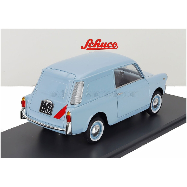 SCHUCO AUTOBIANCHI BIANCHINA FURGONCINO VAN 1957 - LIGHT BLUE 1/18