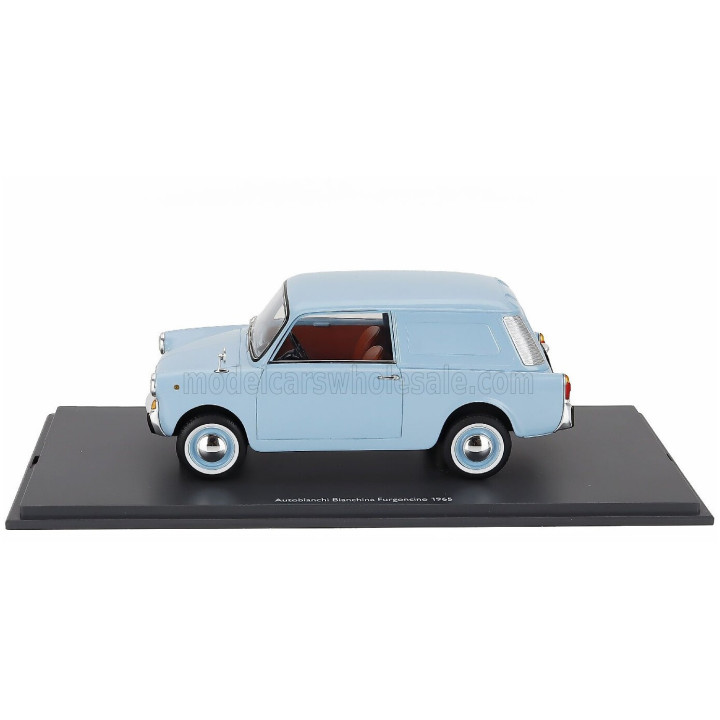SCHUCO AUTOBIANCHI BIANCHINA FURGONCINO VAN 1957 - LIGHT BLUE 1/18