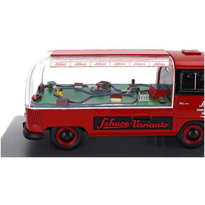 SCHUCO VOLKSWAGEN T1 SCHUCO VARIANTO 1962 - RED BLACK 1/18