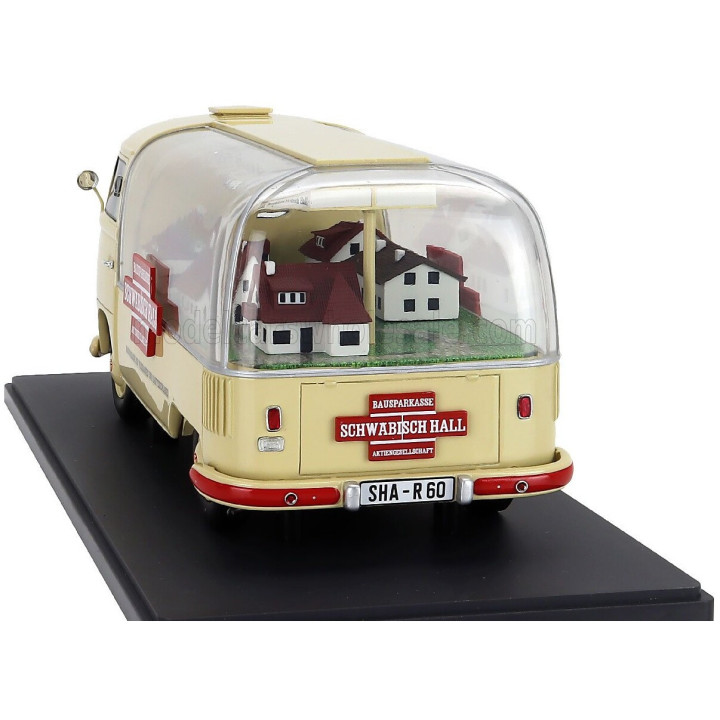 SCHUCO VOLKSWAGEN T1a PICK-UP BAUSPAR-KASSE SCHWABISCH HALL 1962 - CREAM 1/18