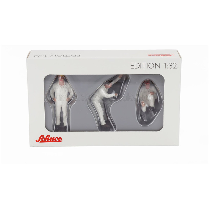SCHUCO FIGURES SET 3X MECHANICS SCHLUTER - WHITE 1/32