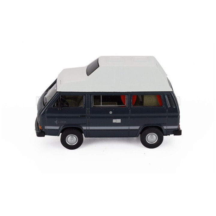 SCHUCO VOLKSWAGEN T3 MINIBUS CAMPER 1983 - GREY WHITE 1/64