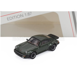 SCHUCO PORSCHE 911 930 3.0L TURBO COUPE 1977 - DARK GREEN 1/87