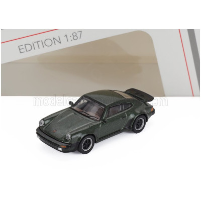 SCHUCO PORSCHE 911 930 3.0L TURBO COUPE 1977 - DARK GREEN 1/87