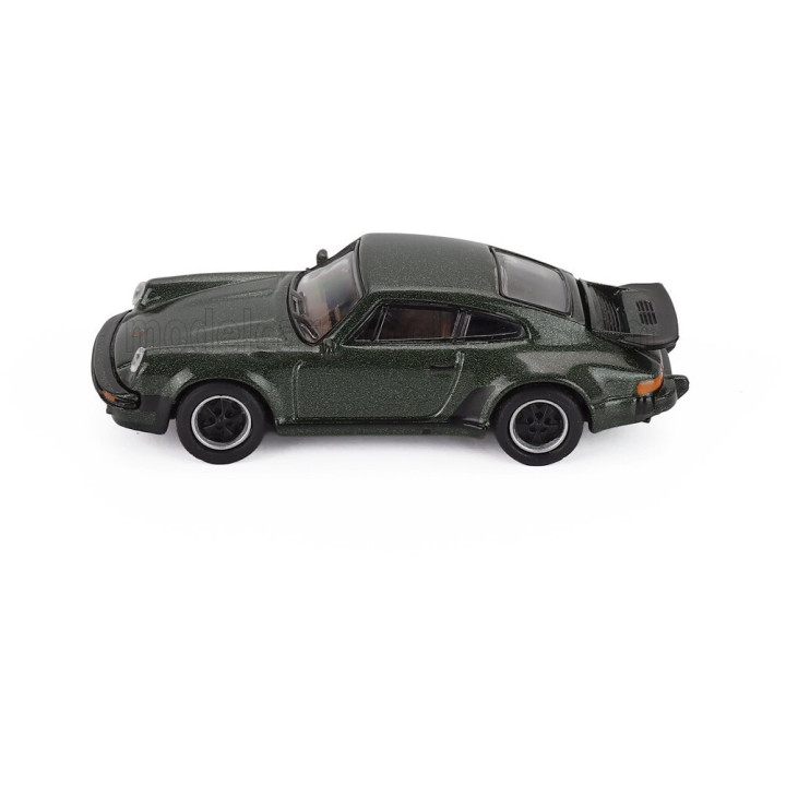SCHUCO PORSCHE 911 930 3.0L TURBO COUPE 1977 - DARK GREEN 1/87
