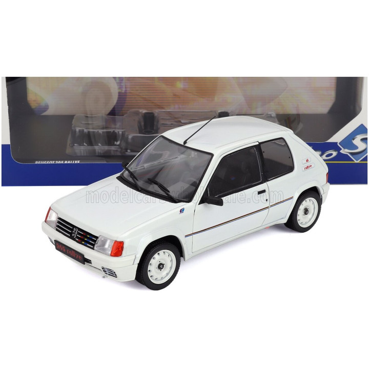 SOLIDO PEUGEOT 205 1.3 RALLYE 1988 - WHITE 1/18