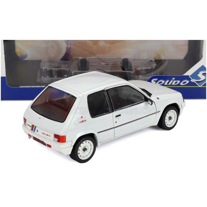SOLIDO PEUGEOT 205 1.3 RALLYE 1988 - WHITE 1/18