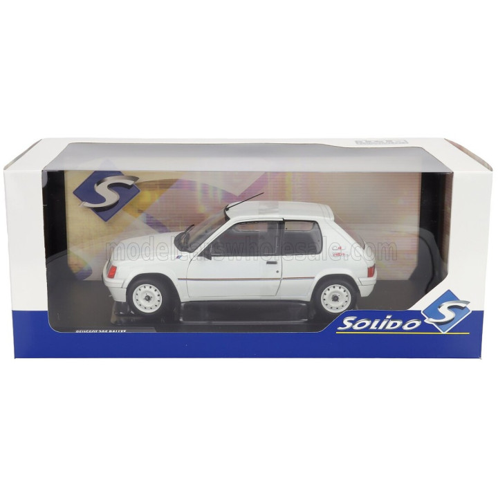 SOLIDO PEUGEOT 205 1.3 RALLYE 1988 - WHITE 1/18