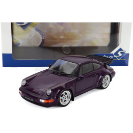 SOLIDO PORSCHE 911 964 TURBO COUPE 1990 - PURPLE 1/18
