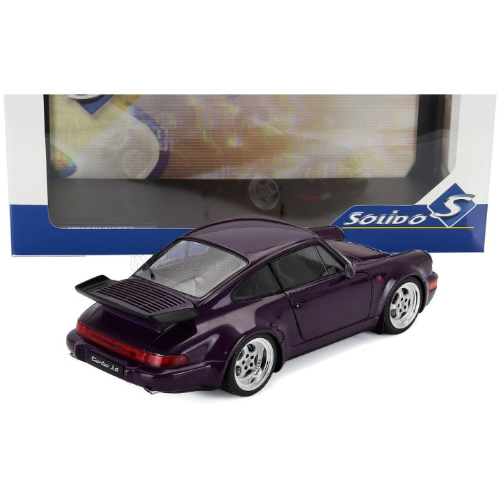 SOLIDO PORSCHE 911 964 TURBO COUPE 1990 - PURPLE 1/18