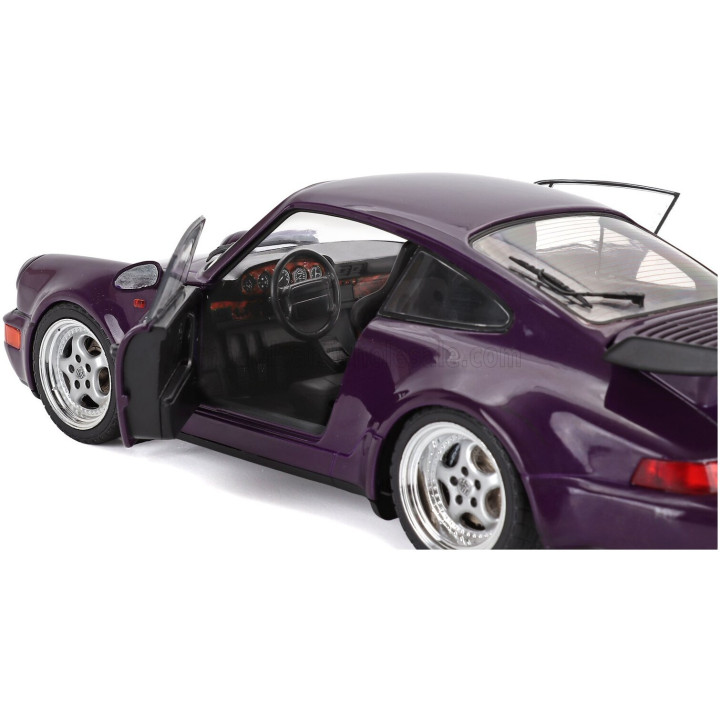 SOLIDO PORSCHE 911 964 TURBO COUPE 1990 - PURPLE 1/18