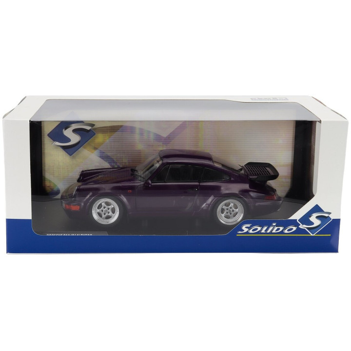 SOLIDO PORSCHE 911 964 TURBO COUPE 1990 - PURPLE 1/18
