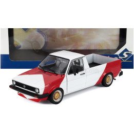 SOLIDO VOLKSWAGEN CADDY PICK-UP MKI 1982 - WHITE RED 1/18