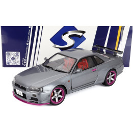 SOLIDO NISSAN SKYLINE GT-R (BNR34) COUPE 1999 - GREY 1/18