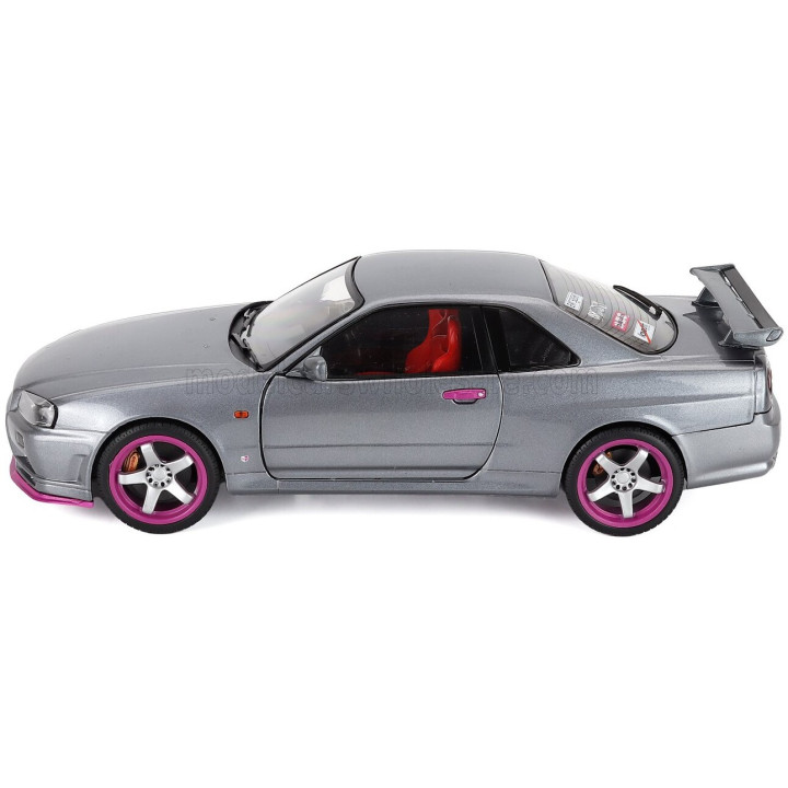 SOLIDO NISSAN SKYLINE GT-R (BNR34) COUPE 1999 - GREY 1/18