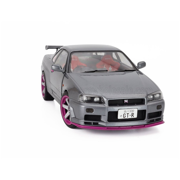 SOLIDO NISSAN SKYLINE GT-R (BNR34) COUPE 1999 - GREY 1/18