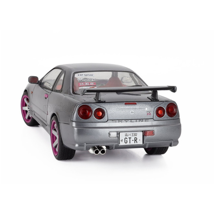 SOLIDO NISSAN SKYLINE GT-R (BNR34) COUPE 1999 - GREY 1/18