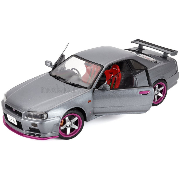 SOLIDO NISSAN SKYLINE GT-R (BNR34) COUPE 1999 - GREY 1/18