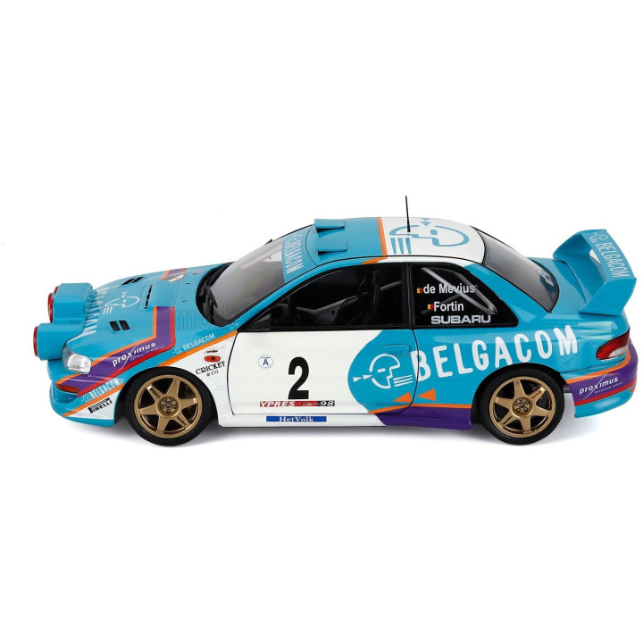 SOLIDO SUBARU IMPREZA WRC99 TEAM BELGACOM (night version) N 2 4th RALLY BELGIUM WESTHOEK YPRES 1998 JEAN MARC FORTIN - GREGOIRE