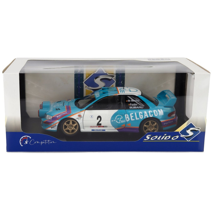 SOLIDO SUBARU IMPREZA WRC99 TEAM BELGACOM (night version) N 2 4th RALLY BELGIUM WESTHOEK YPRES 1998 JEAN MARC FORTIN - GREGOIRE