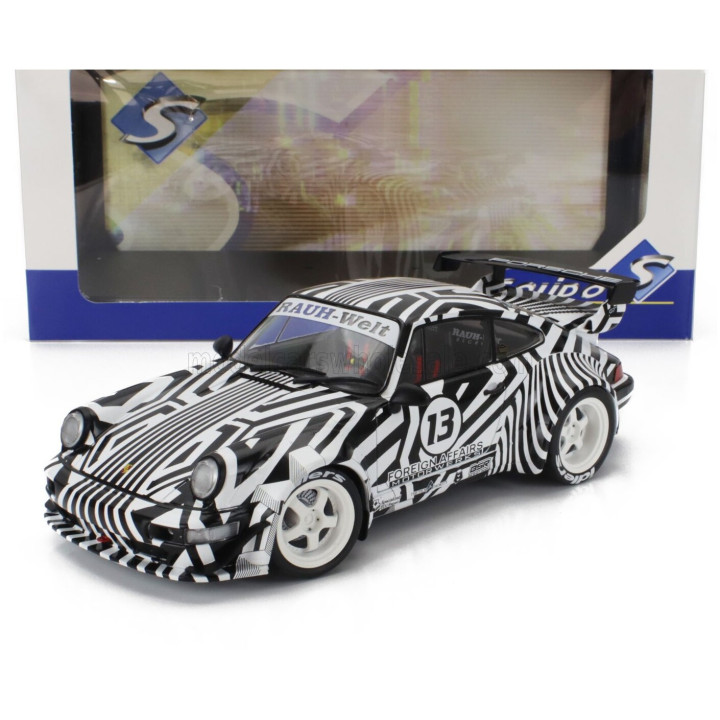 SOLIDO PORSCHE 911 964 RWB N 13 BODYKIT THE ZEBRA 1994 - WHITE BLACK 1/18