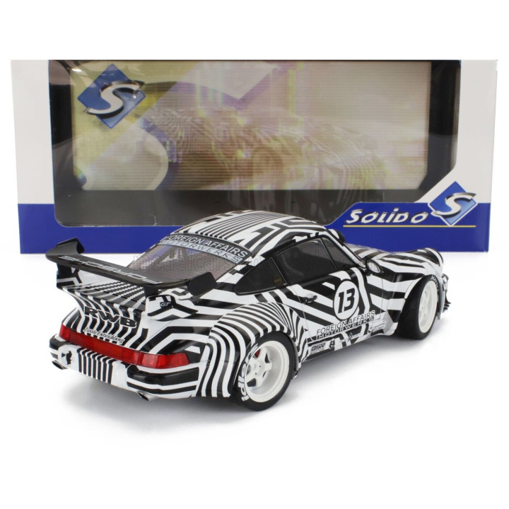 SOLIDO PORSCHE 911 964 RWB N 13 BODYKIT THE ZEBRA 1994 - WHITE BLACK 1/18