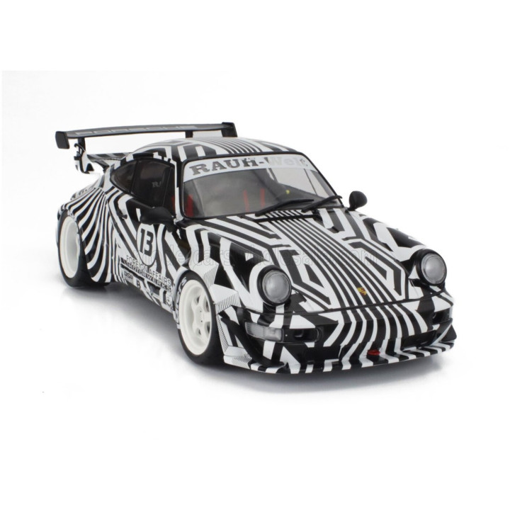 SOLIDO PORSCHE 911 964 RWB N 13 BODYKIT THE ZEBRA 1994 - WHITE BLACK 1/18