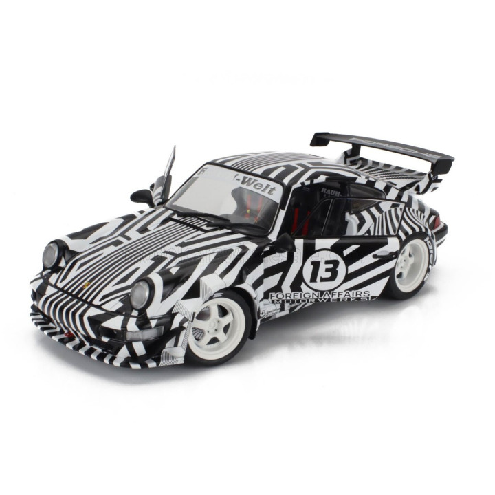 SOLIDO PORSCHE 911 964 RWB N 13 BODYKIT THE ZEBRA 1994 - WHITE BLACK 1/18