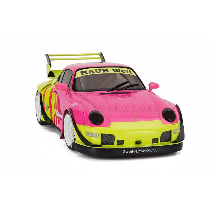 SOLIDO PORSCHE 911 993 RWB BODYKIT COUPE 2024 - PINK YELLOW 1/18
