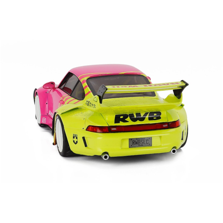 SOLIDO PORSCHE 911 993 RWB BODYKIT COUPE 2024 - PINK YELLOW 1/18