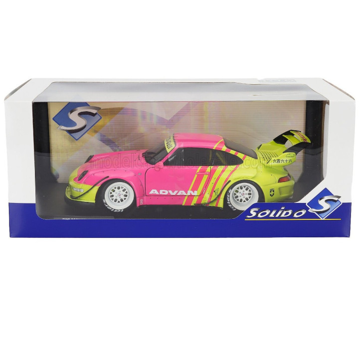 SOLIDO PORSCHE 911 993 RWB BODYKIT COUPE 2024 - PINK YELLOW 1/18