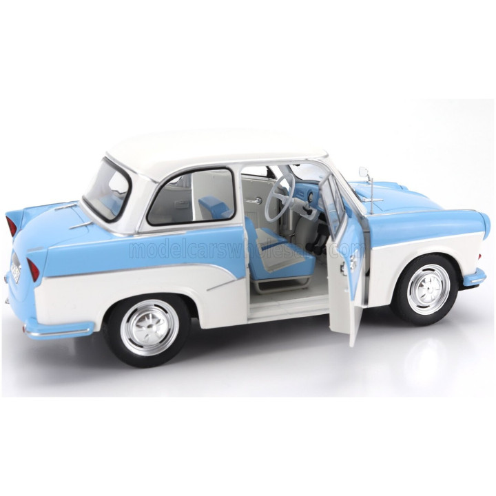 SOLIDO TRABANT P50 LIMOUSINE 1958 - WHITE LIGHT BLUE 1/18