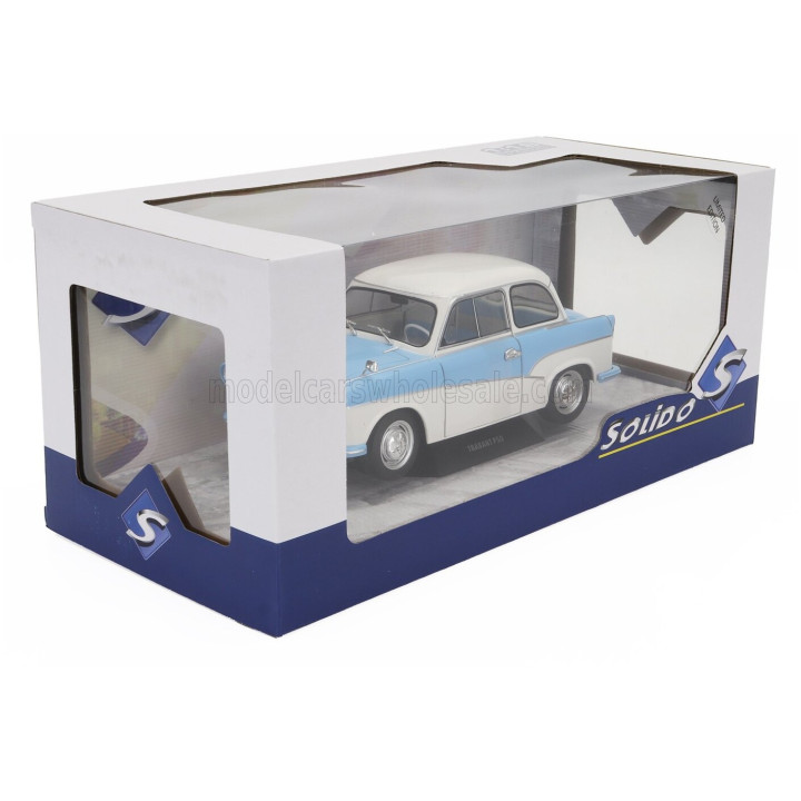 SOLIDO TRABANT P50 LIMOUSINE 1958 - WHITE LIGHT BLUE 1/18