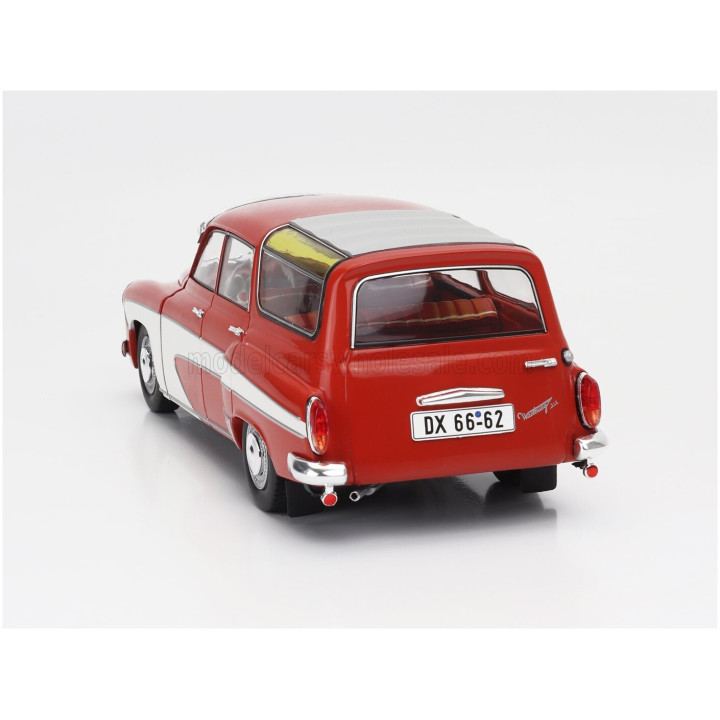 SOLIDO WARTBURG 312 CAMPING DELUXE SW STATION WAGON 1960 - RED CREAM 1/18