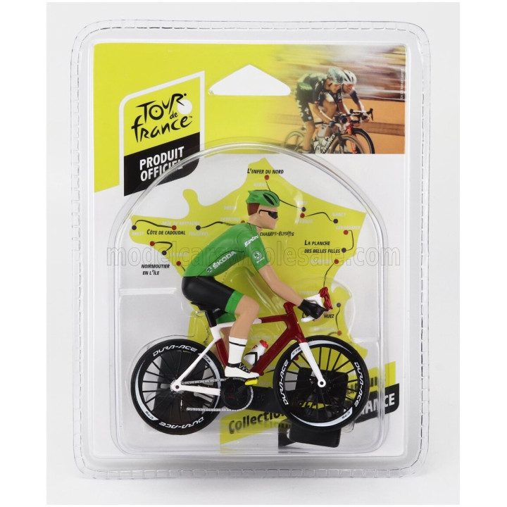 SOLIDO FIGURES CICLISTA - CYCLIST - MAGLIA VERDE - GREEN JERSEY - TOUR DE FRANCE 2023 - GREEN 1/18