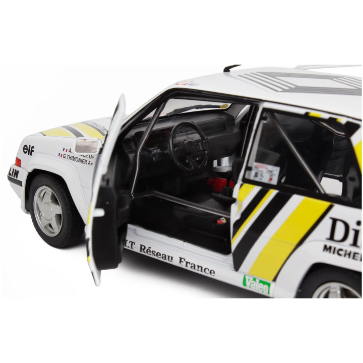 SOLIDO RENAULT R5 GT TURBO N 19 RALLY MONTECARLO 1989 ALAIN OREILLE - GILLES THIMONIER - WHITE YELLOW 1/18