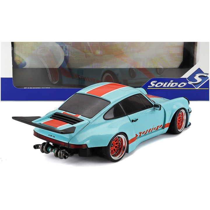 SOLIDO PORSCHE 911 930 3.0L SOLIDO RACING COUPE 2026 - BLUE ORANGE 1/18