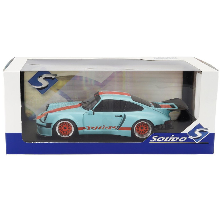 SOLIDO PORSCHE 911 930 3.0L SOLIDO RACING COUPE 2026 - BLUE ORANGE 1/18