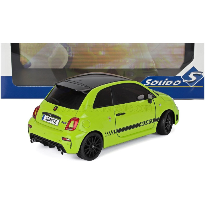SOLIDO FIAT NUOVA 500 ABARTH 595 2023 - LIGHT GREEN BLACK 1/18