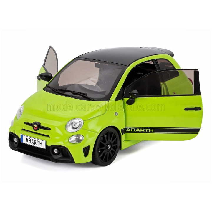 SOLIDO FIAT NUOVA 500 ABARTH 595 2023 - LIGHT GREEN BLACK 1/18