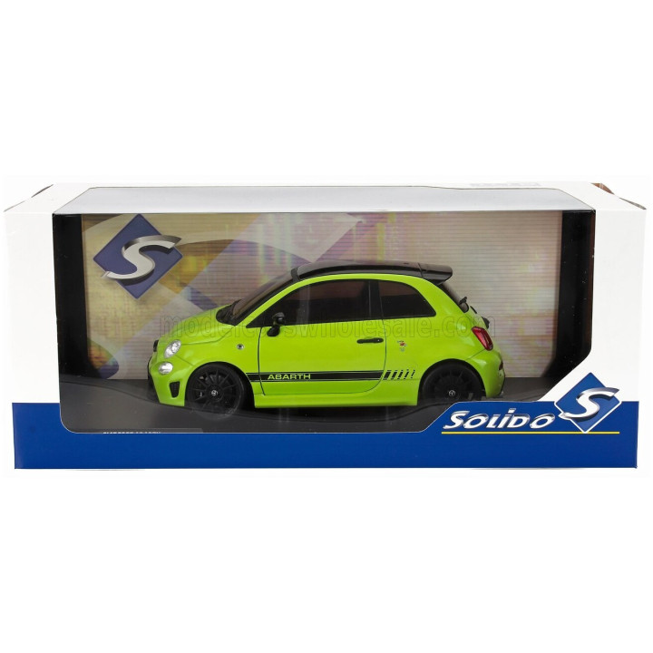 SOLIDO FIAT NUOVA 500 ABARTH 595 2023 - LIGHT GREEN BLACK 1/18