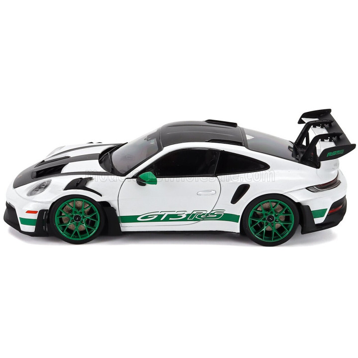SOLIDO PORSCHE 911 992 GT3 RS WEISSACH PACKAGE COUPE 2024 - WHITE GREEN 1/18