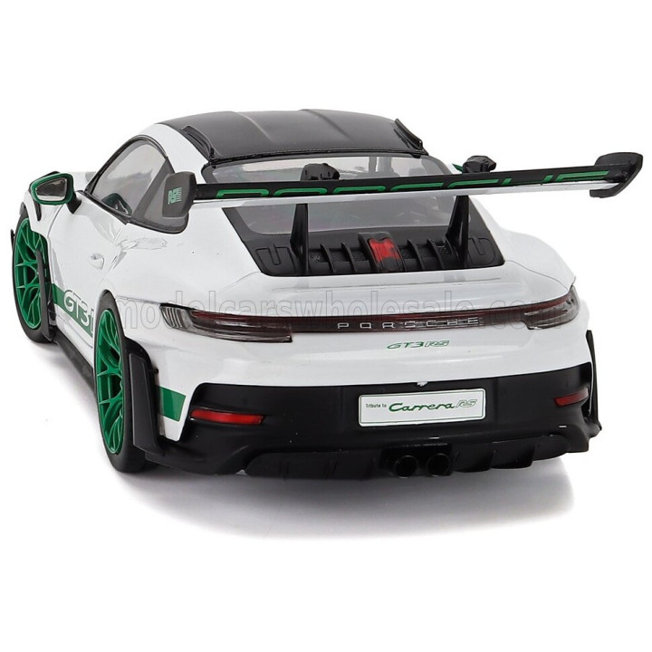 SOLIDO PORSCHE 911 992 GT3 RS WEISSACH PACKAGE COUPE 2024 - WHITE GREEN 1/18