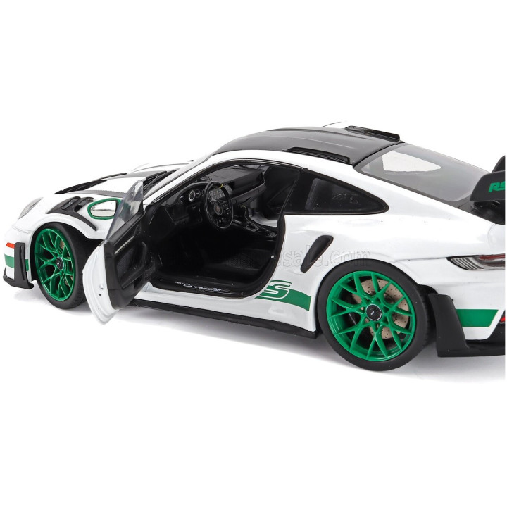 SOLIDO PORSCHE 911 992 GT3 RS WEISSACH PACKAGE COUPE 2024 - WHITE GREEN 1/18