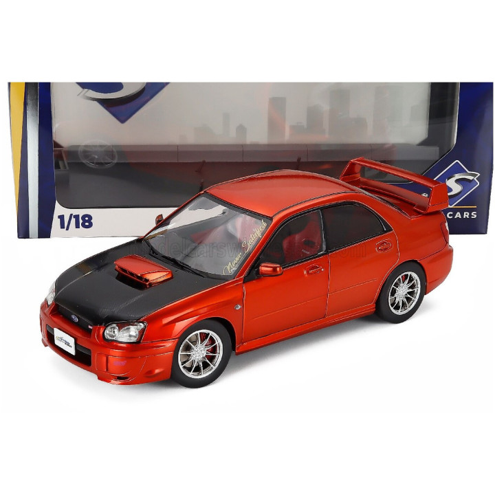 SOLIDO SUBARU IMPREZA WRX STi 2003 - ORANGE BLACK 1/18