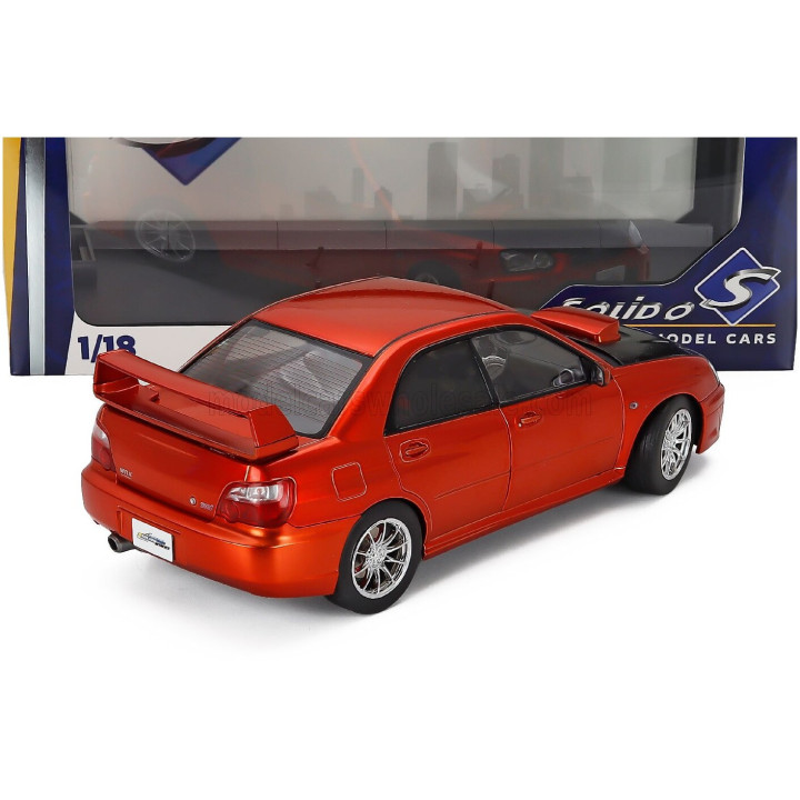 SOLIDO SUBARU IMPREZA WRX STi 2003 - ORANGE BLACK 1/18