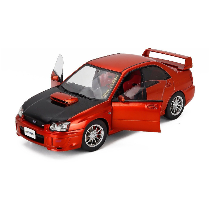 SOLIDO SUBARU IMPREZA WRX STi 2003 - ORANGE BLACK 1/18